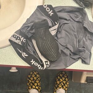 Reebok Men's Gray Underwear and Black Socks Set